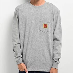 Empyre Mens Size M Pullover T-Shirt Hammer Time Long Sleeve Pocket Gray NWT